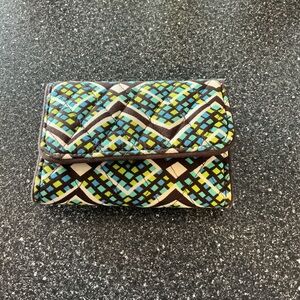 Vera Bradley Blue and Green Patterned Wallet